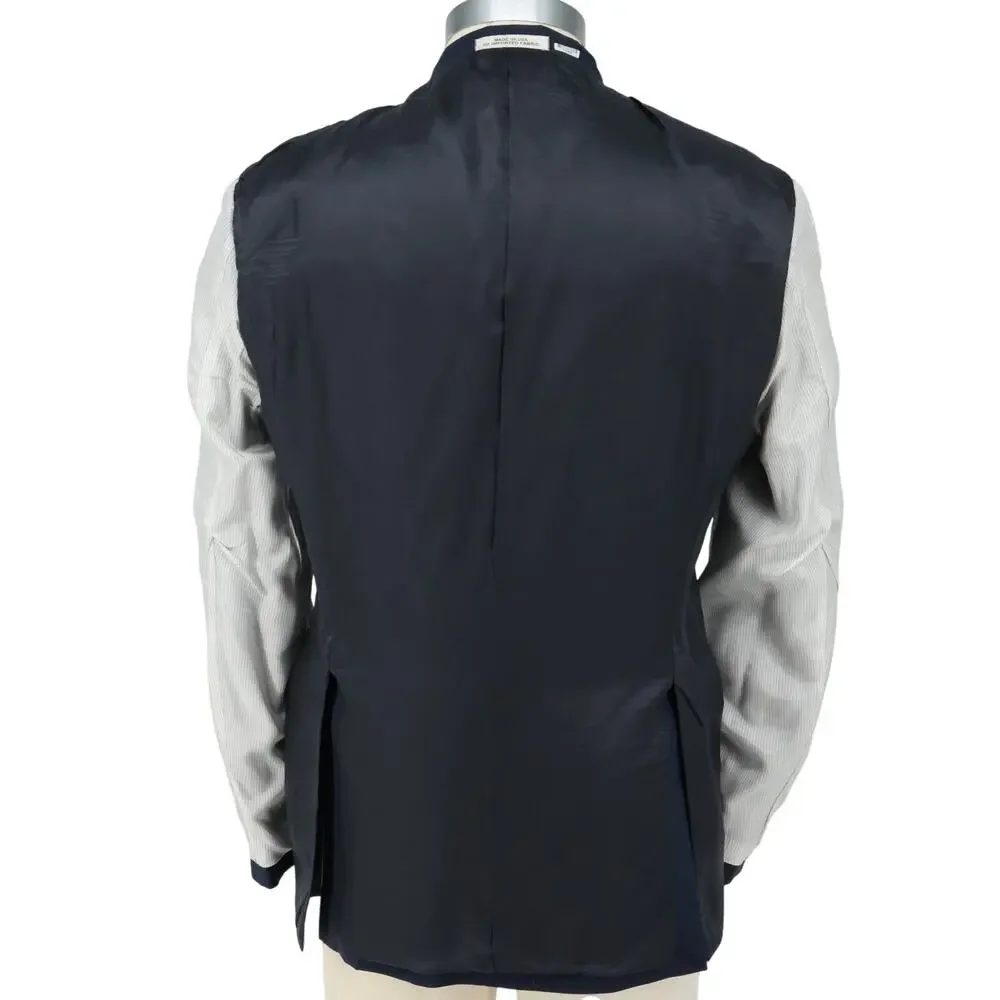 Joseph Abboud Sport Coat Mens 44R Blue Wool Jacket Lined Blazer Slim Fit